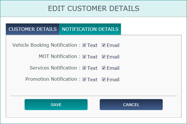Email and text alert